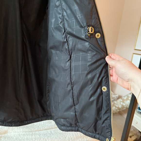 Barbour Black Quilted Jacket with Detachable Fur Hood - Picture 5 of 12